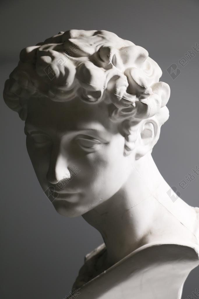 石膏像 古典 摄影 胸围 艺术 希腊语 男 头 原型