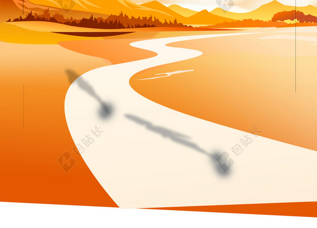 创意橙色马拉松比赛运动海报展板背景