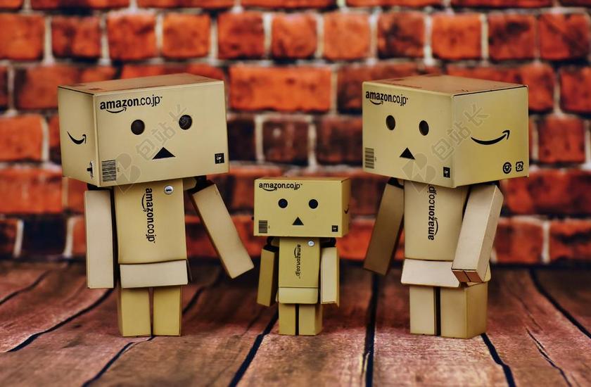 棕色家庭可爱盒子一家玩具背景图片