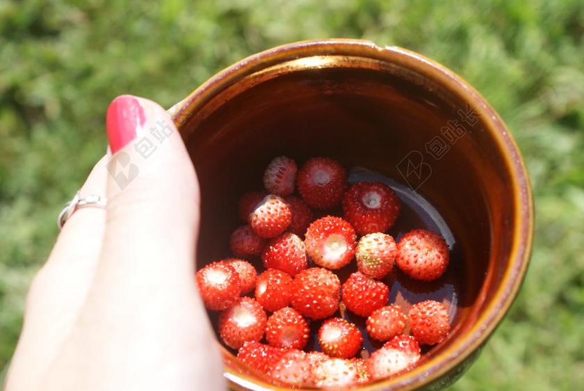 餐饮唯美森林水果背景图片