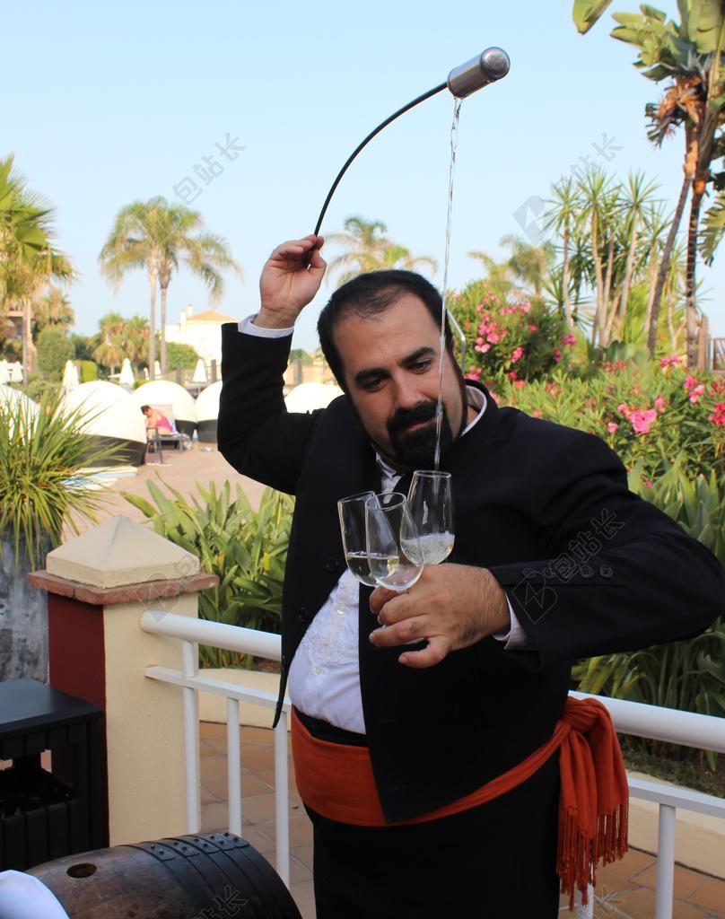 餐饮唯美雪莉酒背景图片