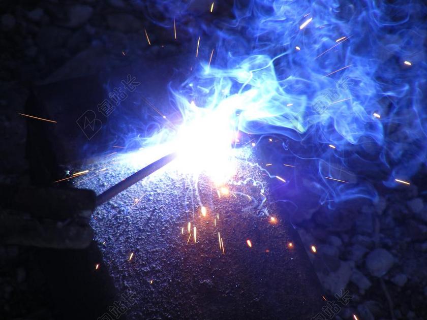 工人简约电极焊接背景图片