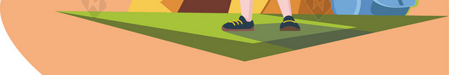 手绘卡通可爱男人运动健身招生培训瑜伽宣传单页桔色背景海报