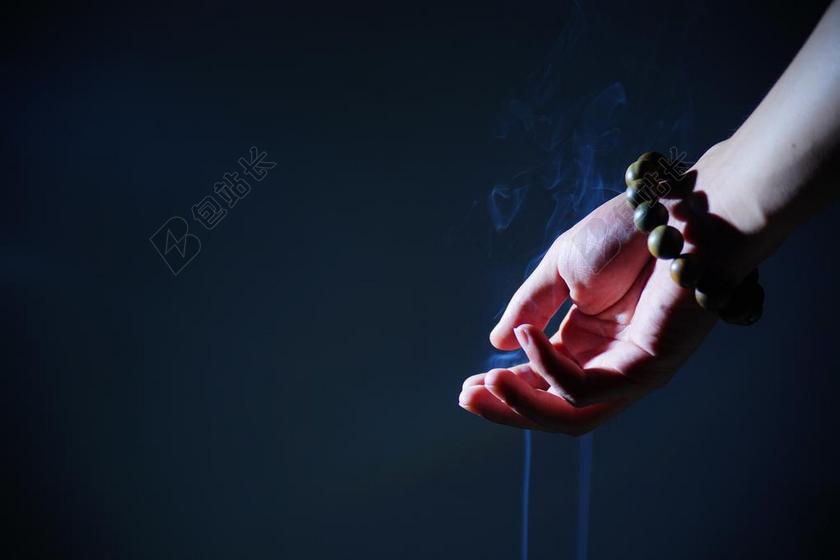 手 佛珠 烟 禅