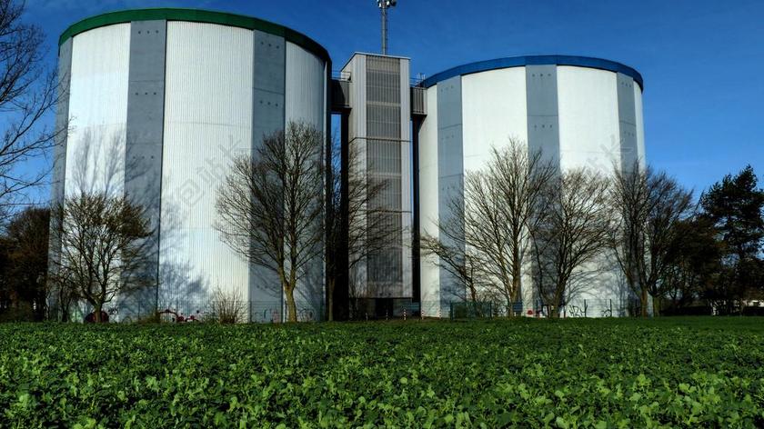 建筑简约吃利思水库背景图片