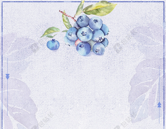 紫色手绘边框清新夏天水果茶饮品促销海报背景