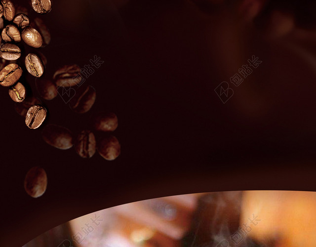 简约大气棕色纹理咖啡饮料价格表宣传单海报背景