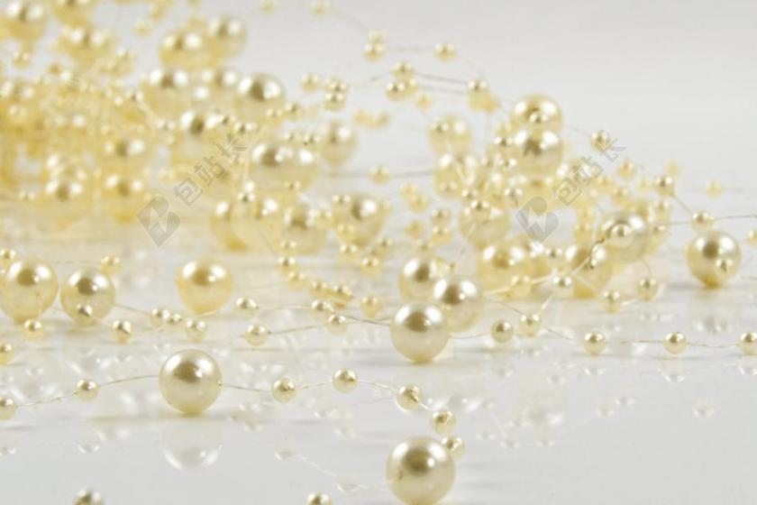 珠 德卡 装饰 人造珍珠 塑料 珠宝 餐桌装饰 背景 壁纸