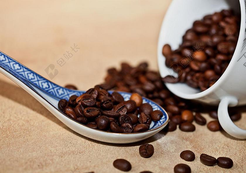 广告清新咖啡豆宣传背景图片