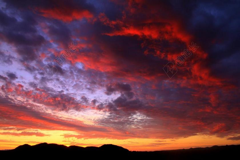 旅游清新亚利桑那州日落背景图片
