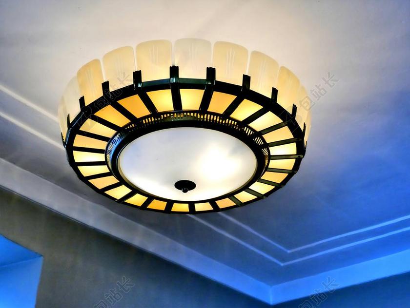 摄影时尚复古吸顶灯背景图片