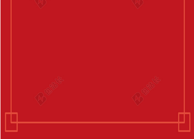 纹理红色中国风祥云灯笼边框背景素材