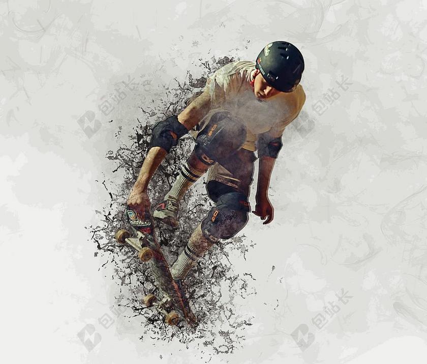 运动户外滑雪背景图片