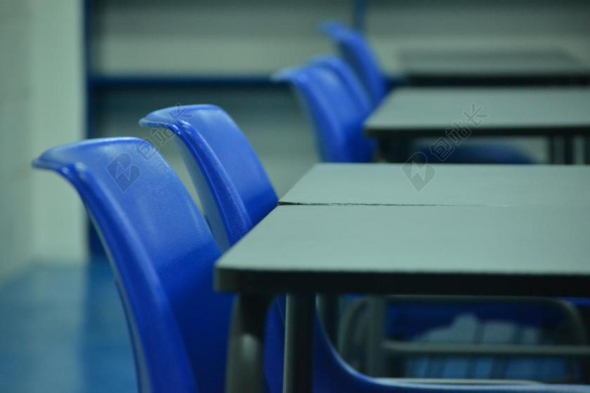 教育清新课堂课桌背景图片