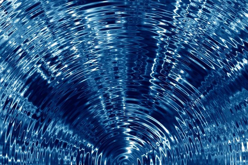 涟漪 波 水面 液体 辐射 蓝色 水 曲线