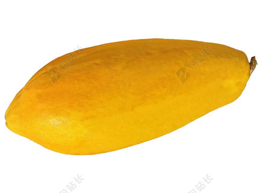 黄色的新鲜木瓜背景图片