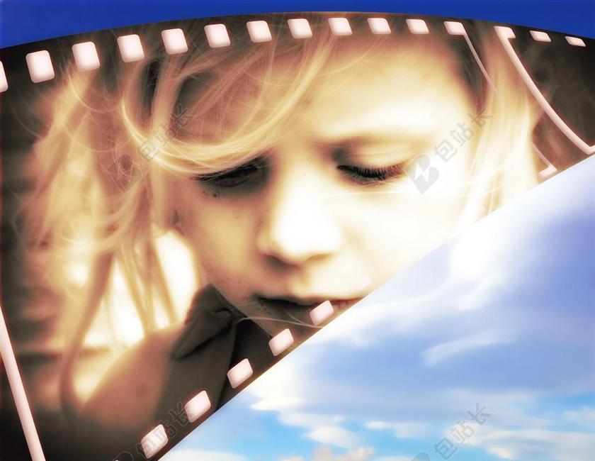 女孩 肖像 乌贼墨 面对 梦想 照片 电影 幻灯片