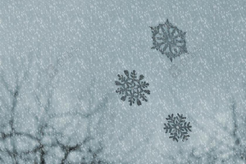 冬天的白色雪花背景图片