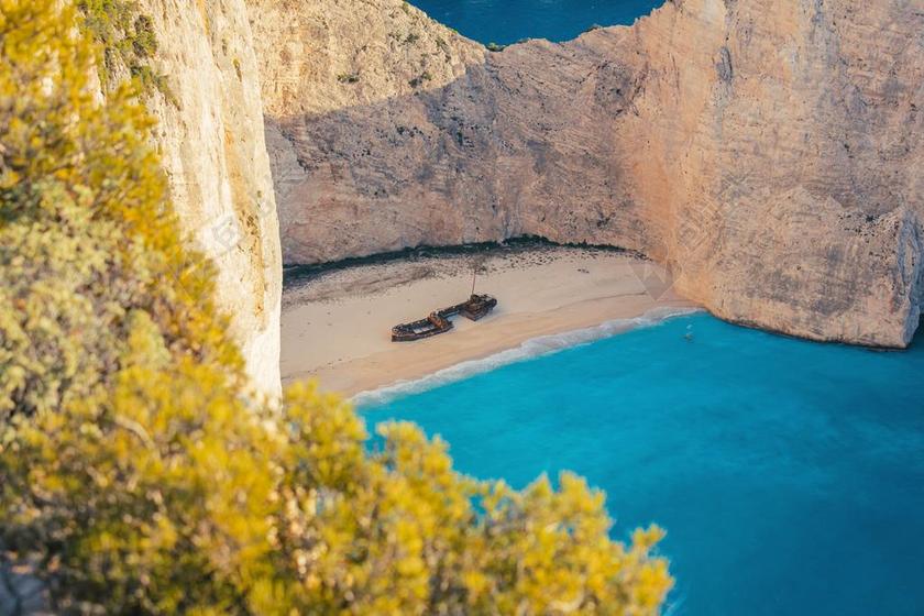 扎金索斯 希腊 希腊岛屿 NAVAGIO湾 NAVAGIO 湾