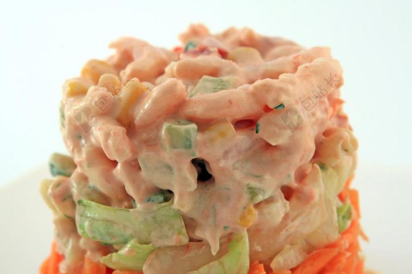 新鲜的水果沙拉背景图片