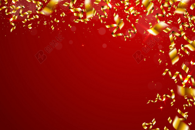 大气红色金色新年圣诞节日海报背景图片