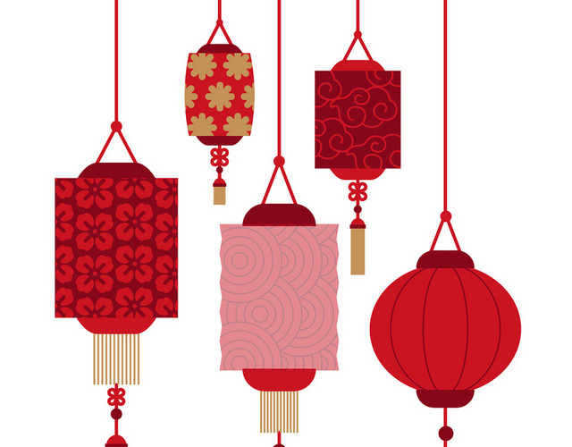春节2020新年元素中国传统灯笼矢量素材