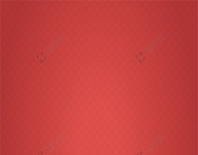 红色鱼鳞纹2020新年鼠年元旦节日海报背景