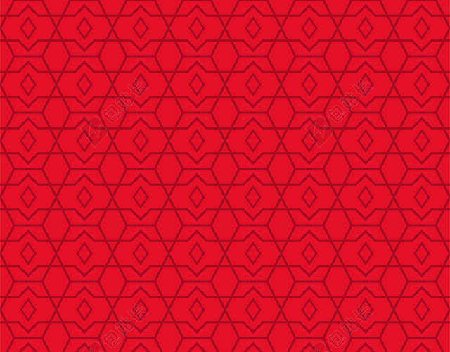 红色鼠年新年中式几何花纹底纹背景