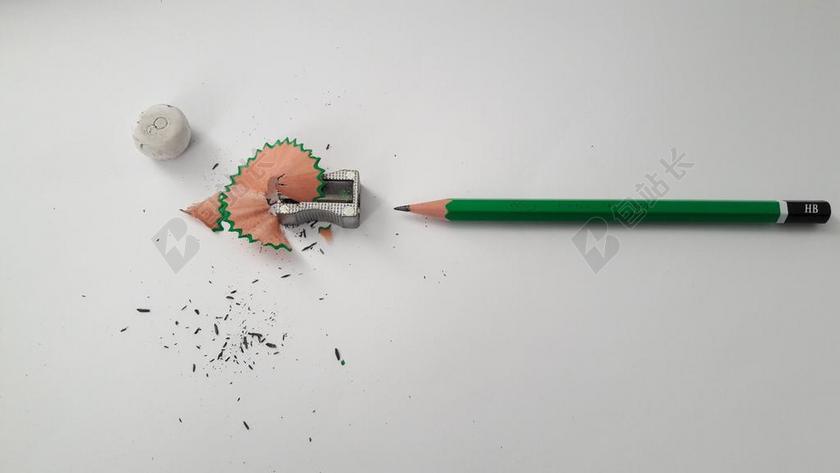 白色教育简约削铅笔写字创作绘画背景图片