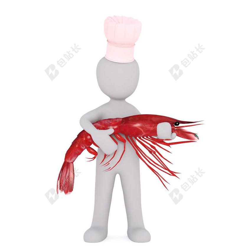 广告时尚龙虾大厨背景图片