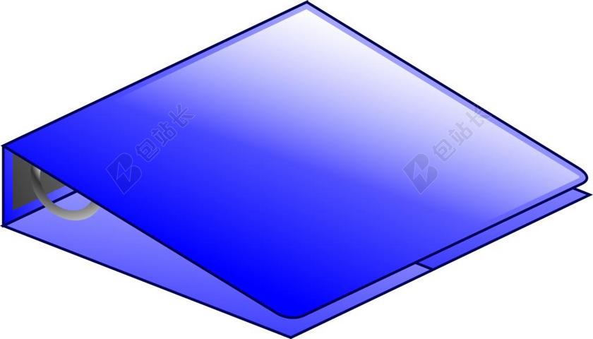 蓝色简单一个蓝色的文件夹办公文具文件背景图片