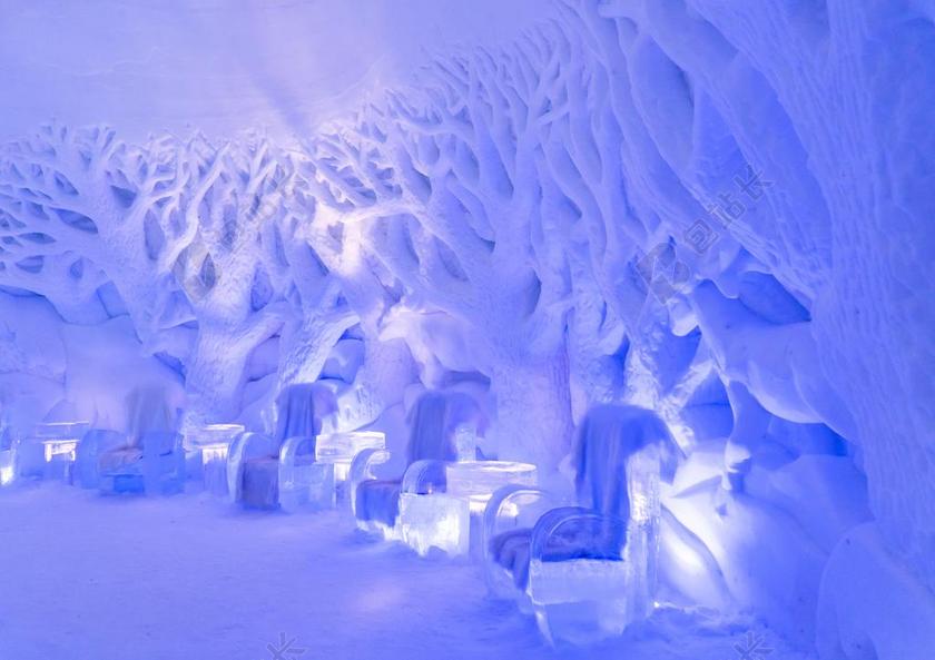时尚冰雕背景图片