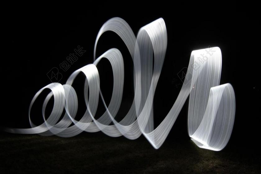 光 LIGHTPAINT 夜间 黑暗 漩涡 旋风 霓虹灯 曝光