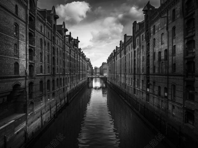 摄影复古汉堡城市背景图片