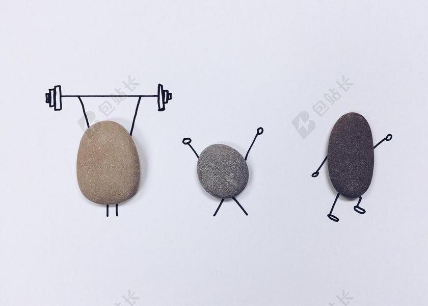 广告艺术绘画石头宣传背景图片
