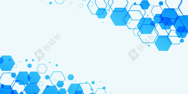 企业宣传册画册封面背景蓝色简约几何线条生物科技背景