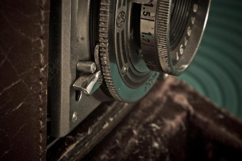 摄影怀旧照相机配件展示细节摄影工具背景图片