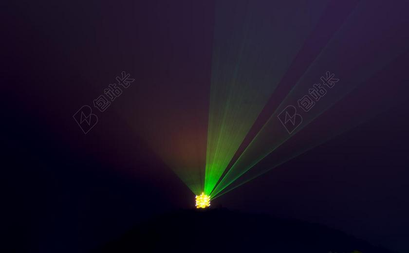 凤凰 灯光 夜景 激光 灯