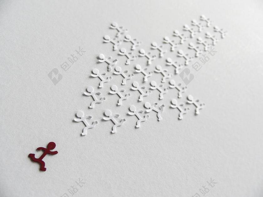 男子 箭头 红色 相反 集团 行动 抗议者 矢量