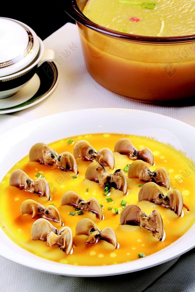 餐饮唯美中餐粉蒸排骨背景图片