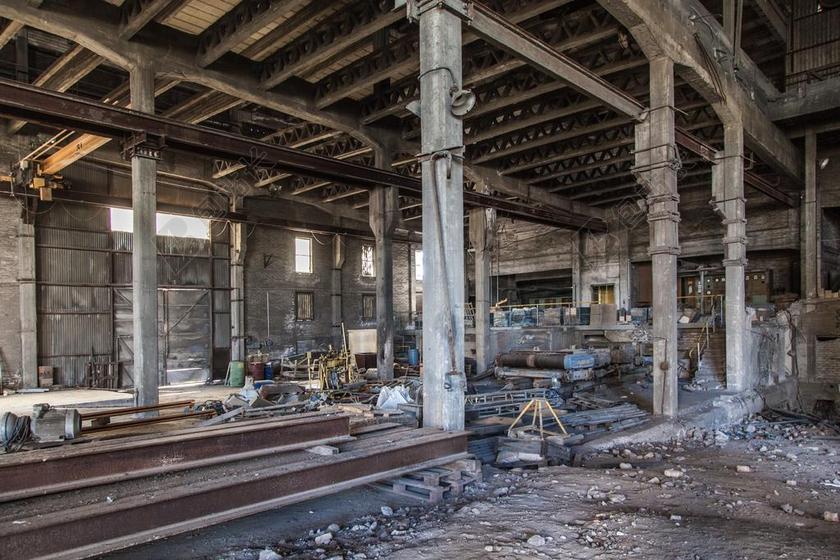 废弃的工厂 空 衰变 废墟 建设 弃 破碎 工厂 老 砖