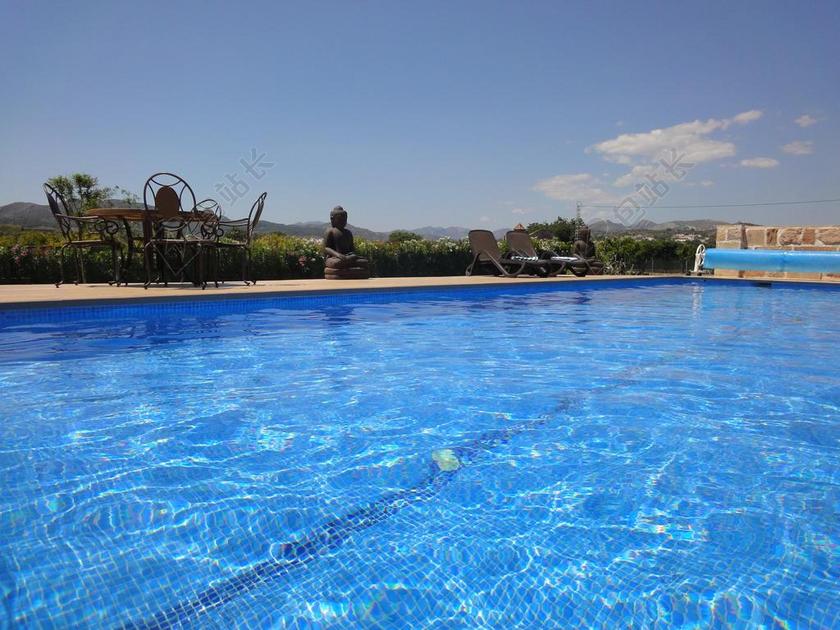 蓝色的水池 新鲜 水 池 放松 阳光 池畔 游泳 休闲