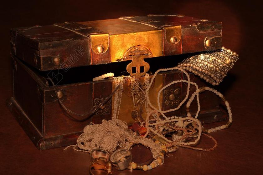 宝藏 胸部 珠宝 照明