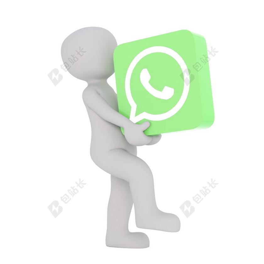 WHATSAPP 白人男性 3D模型 孤立 3D 模型 全身