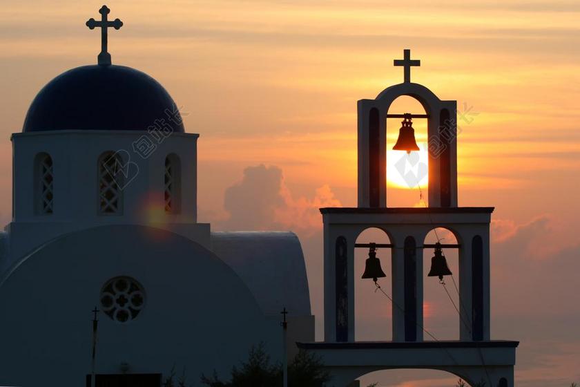 日出教堂信仰城堡现代建筑基督教背景图片