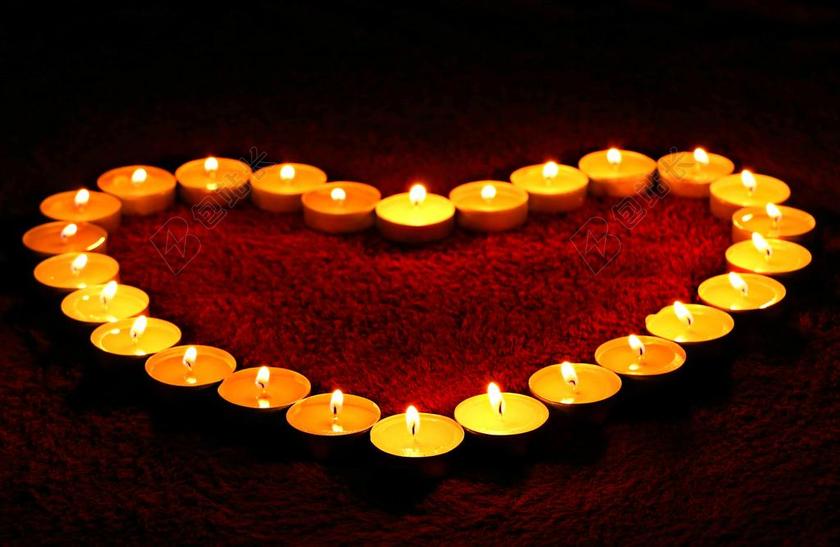 蜡烛 心 火焰 爱情 情人节 浪漫 火 红色 符号 明信片