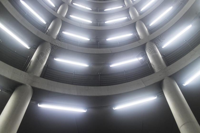 灰色光亮现代建筑装饰设计背景图片