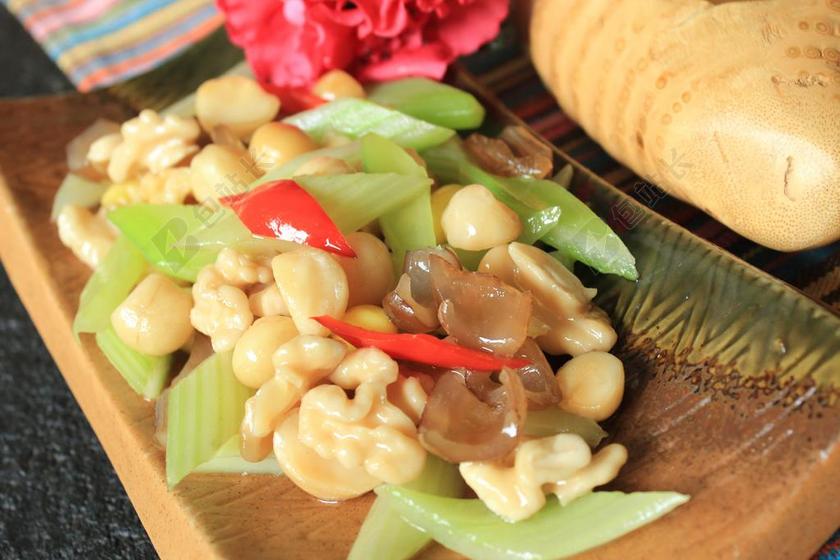 西芹莲子 食物 饮食 餐饮