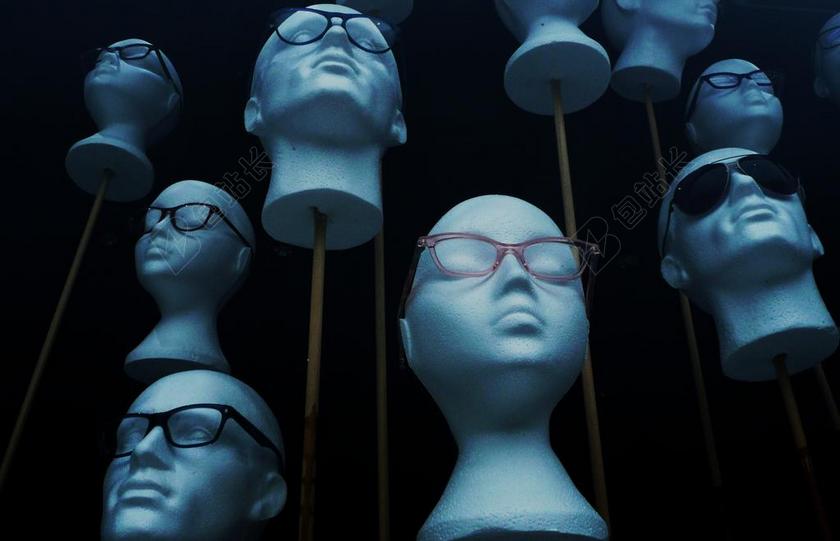 模型制造眼镜脸型广告背景图片