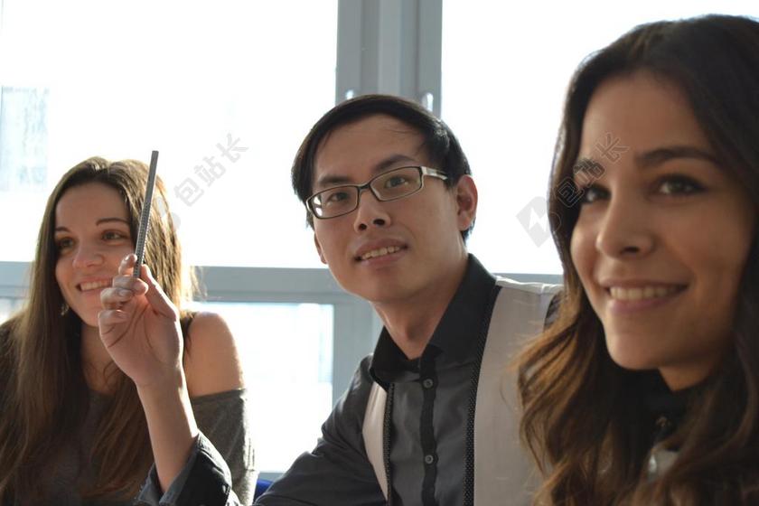 教育商务学生交谈背景图片